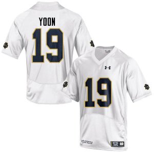 Notre Dame Fighting Irish Men's Justin Yoon #19 White Under Armour Authentic Stitched College NCAA Football Jersey CYB3299ZP